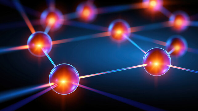 Lithium iron phosphate material network abstract science concept illustration