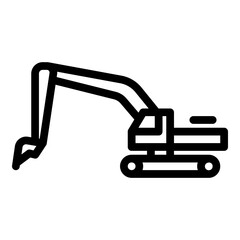 excavator line style icon © Muhammad Naufal S.