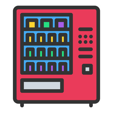 vending machine filled outline icon