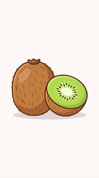 kiwi fruit on a white background