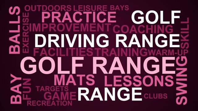 Golf Range Word Cloud