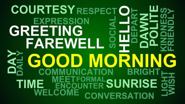 Good Morning Word Cloud