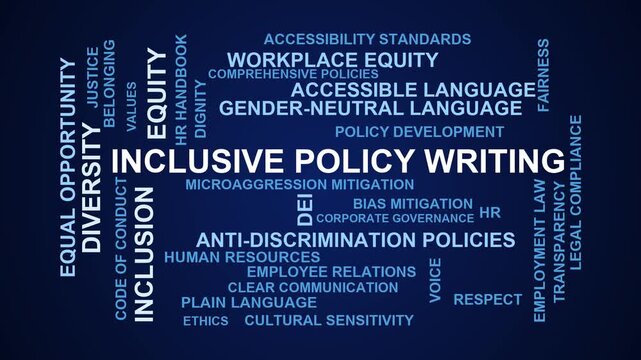 Inclusive Policy Writing Word Cloud