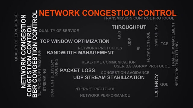 Network Congestion Control Word Cloud