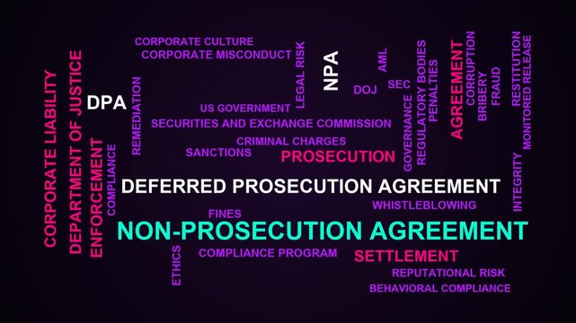 Non-Prosecution Agreement Word Cloud