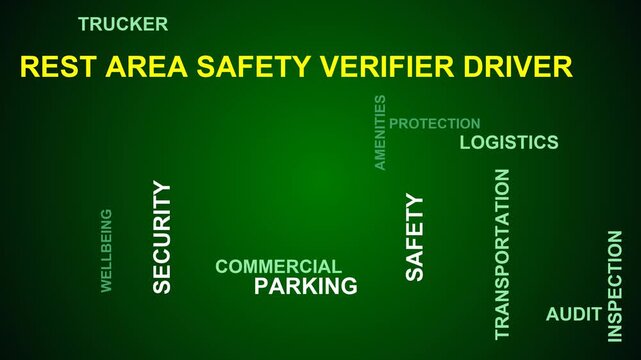 Rest Area Safety Verifier Driver Word Cloud