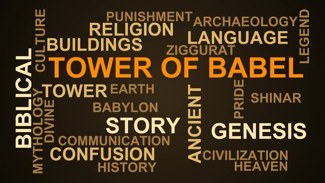Tower Of Babel Word Cloud