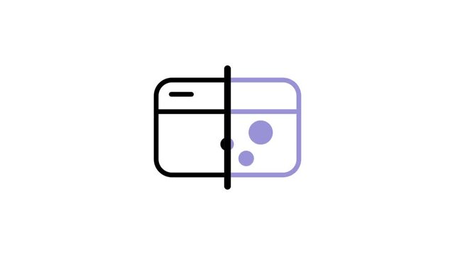 Flat vector folder icon splits open to reveal a colorful scattered dot pattern representing customizable file color tag options great for creative