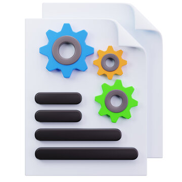 Technical Documentation Settings 3D Illustrations