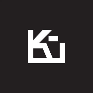letter bkv simple linked geometric linear logo vector