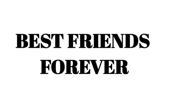 Best Friends Forever text graphic isolated on white background