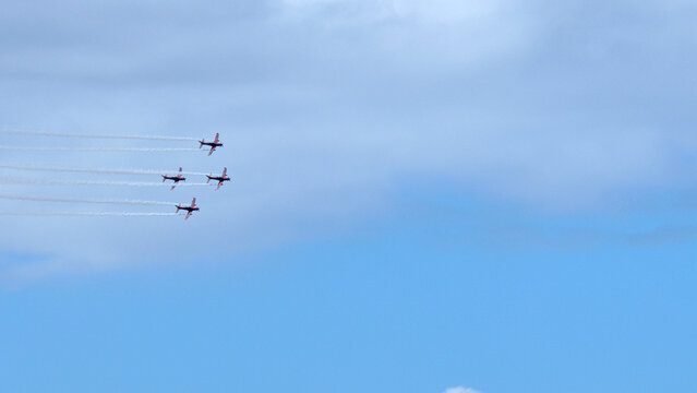 Aerobatic Stunt Planes Flying in Formation at Pacific Airshow Gold Coast