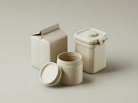 Fertilizer Storage Container Set Mockup