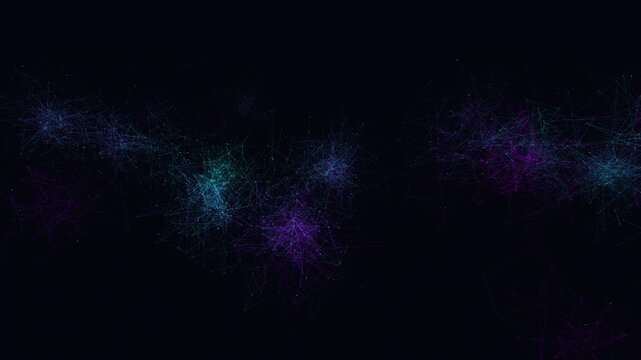 Evolving neural network data cluster motion background