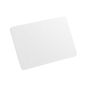 Blank white rectangular mouse pad isolated on a white background