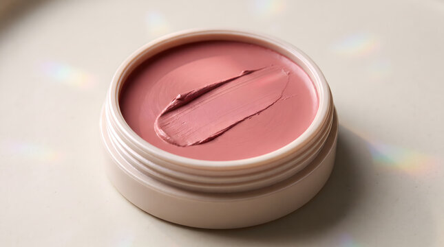Pink Cream Blush in Open Jar.