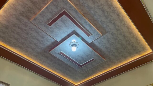 Modern PVC Ceiling Design with Elegant Wood Pattern Texture