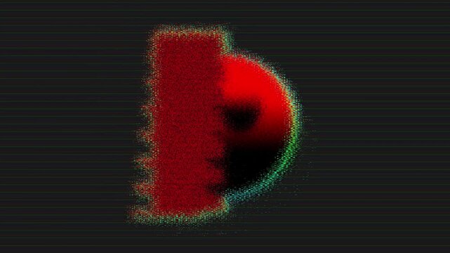 Digital Glitched Human Head AI Cybernetics