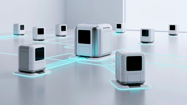 Automated Machinery Technology Background with Copy Space