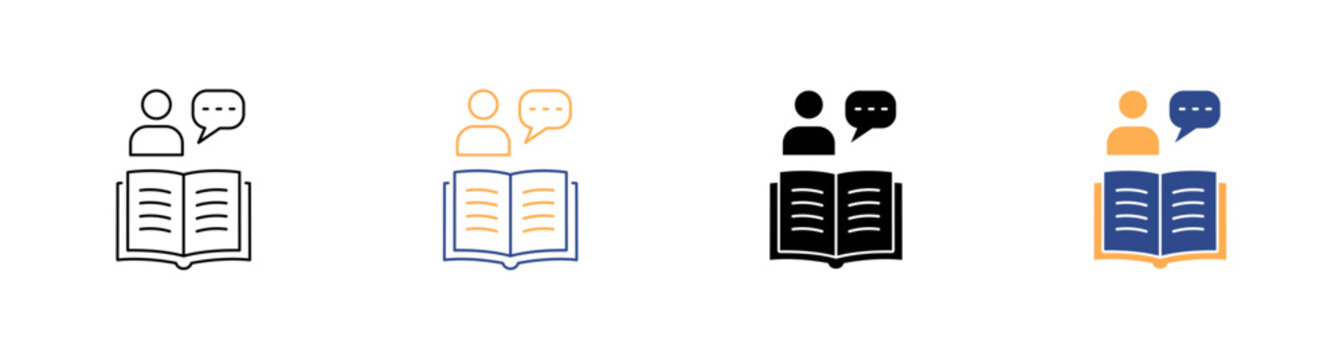 Storyline Flow and Reader Narrative Vector Icon Pack Illustration