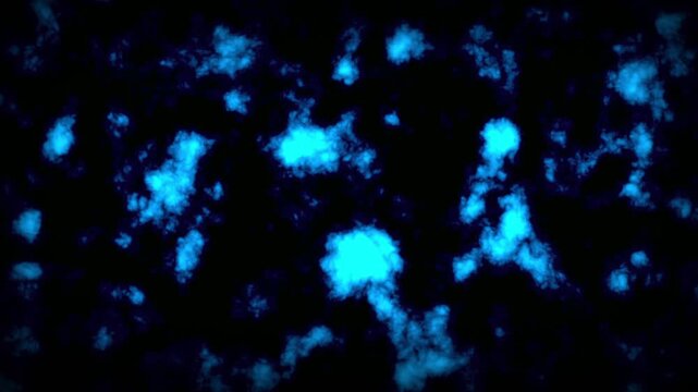 Dark Neon Blue Cosmic Dust Background
