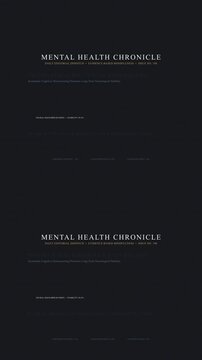 Depression mental health daily news newspaper printing abstract retro headlines 3d seamless loop