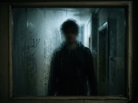 Mysterious Figure Looms Behind Steamy Window