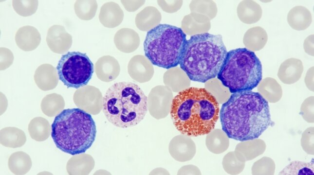 Microscopic View Of Blood Cells Detailed Scientific Imagery