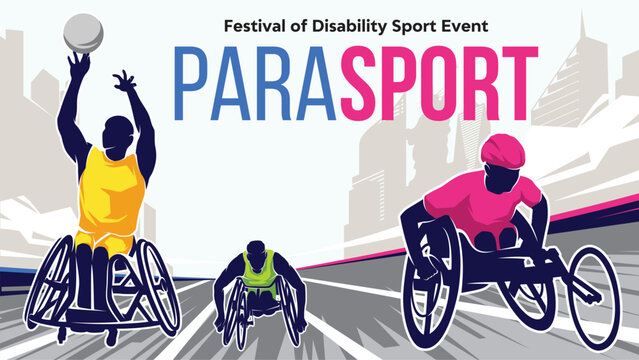 Disability Sports Day Background Vector. Paralympic Sports Games Illustration. Graphic Design for the decoration of gift certificates, banners, and flyer 