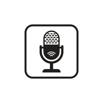 Broadcast microphone audio podcast app icon