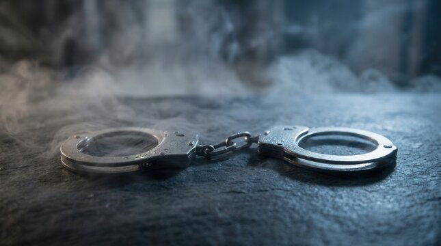 Handcuffs Symbolizing Justice Crime And Legal Consequences