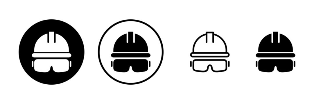Helmet icon vector illustration. Motorcycle helmet sign and symbol. Construction helmet icon. Safety helmet