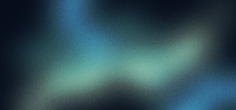 Abstract background gradient blue green blur texture dark soft glow with grainy light and shadow suitable for design wallpaper banner web and creative backdrop