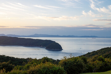 夕焼けの休暇村から望む地ノ島、友ヶ島 © Hsuan