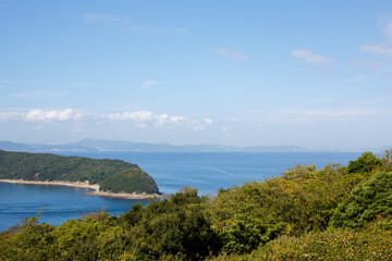 休暇村から望む地ノ島、友ヶ島 © Hsuan