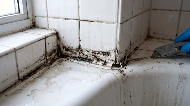 Photorealistic microstock photo of deteriorated silicone sea