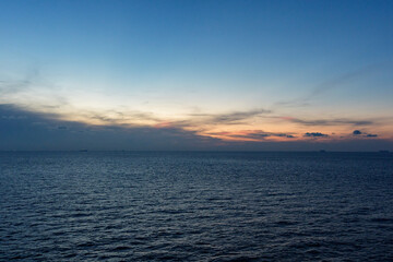 Fototapeta premium Sea view from cruise ship sailing