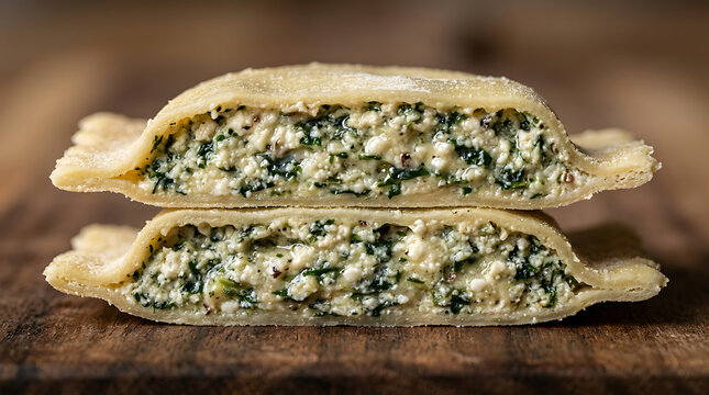 Homemade Ravioli Filled with Ricotta and Spinach