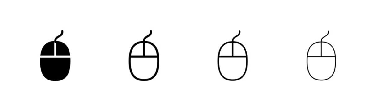 Mouse icon logo design. click sign and symbol. pointer icon vector.