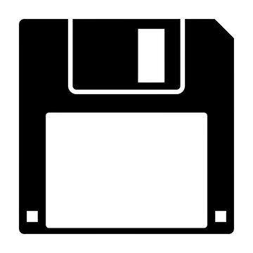 Floppy disk icon black and white