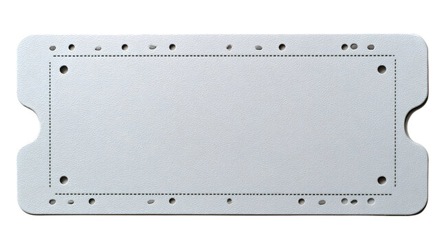 Blank white boarding pass ticket template
