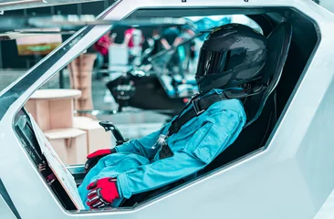 Passenger drone Drone with a person sitting on it. Drone delivery Electric  passenger aircraft © Photo Gallery