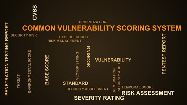 Common Vulnerability Scoring System Word Cloud