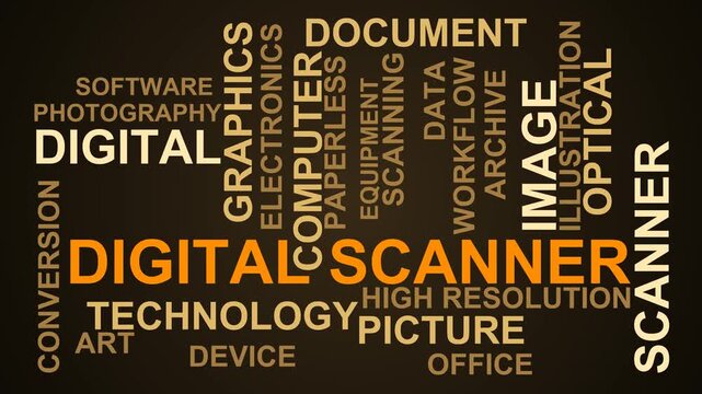 Digital Scanner Word Cloud