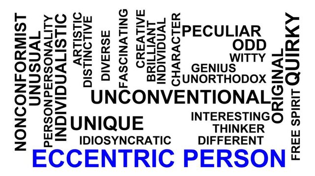 Eccentric Person Word Cloud