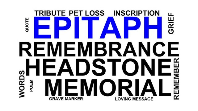 Epitaph Word Cloud