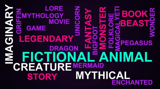 Fictional Animal Word Cloud