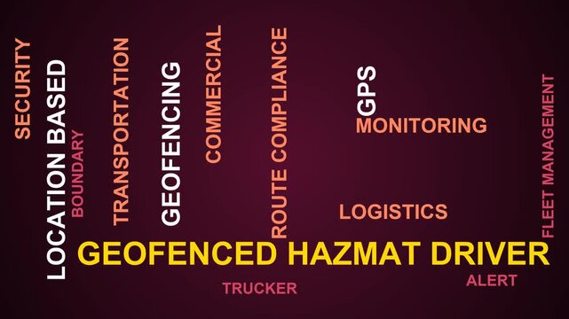 Geofenced Hazmat Driver Word Cloud