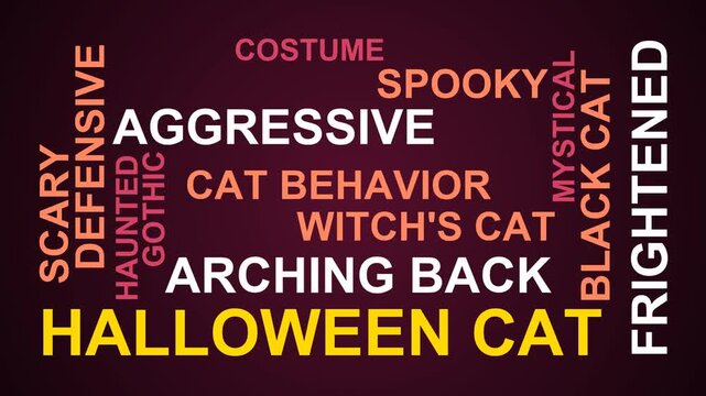 Halloween Cat Word Cloud