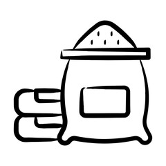 Naklejka premium Concrete Icon - Handdrawn